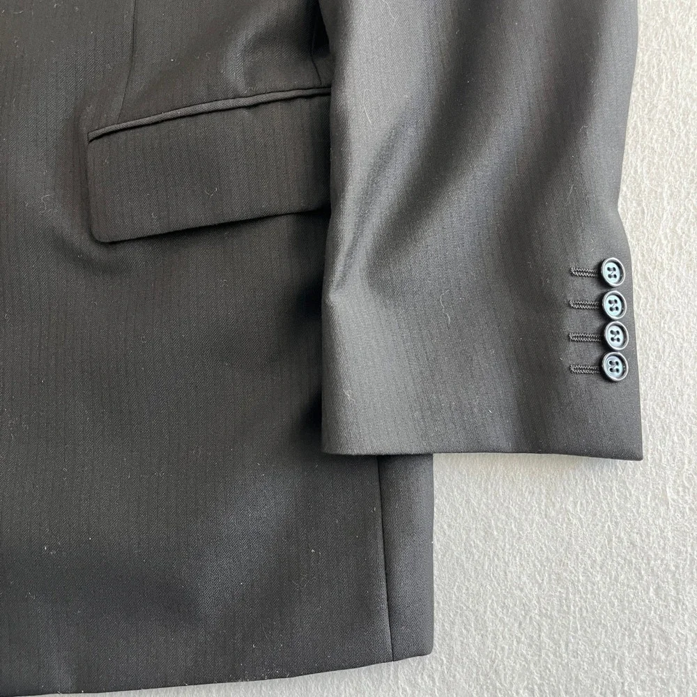 Canali‎ Bloomingdales Black Blazer Super 120s Made In Italy Men's 52C 100% Wool - Picture 3 of 10